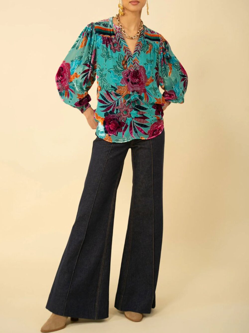 NWT Hale Bob Eloise Burnout Top Size XS